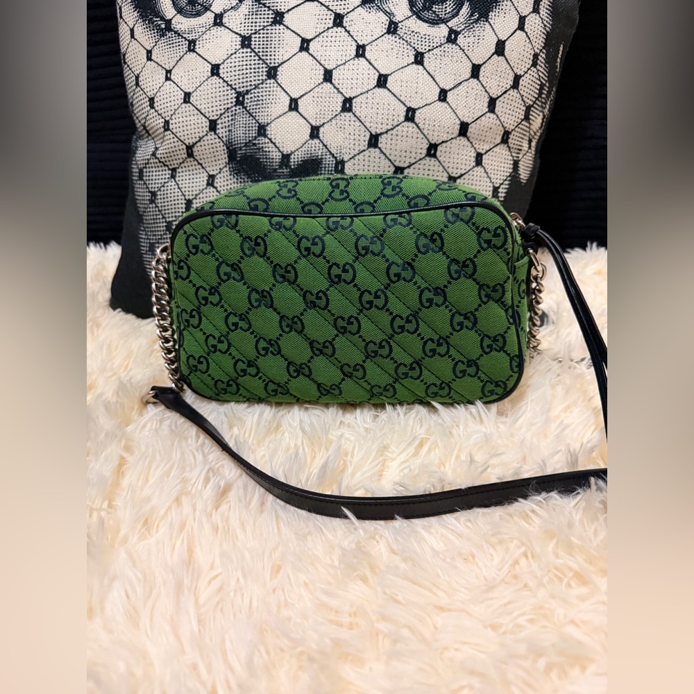 Authentic Like New Gucci Marmont GG Camera Canvas Crossbody - Picture 9 of 16